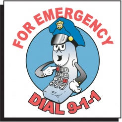 Dial 9-1-1 Temporary Tattoo (Stock)